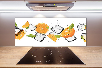 Panneau crédence cuisine Oranges avec glace