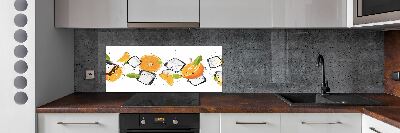 Panneau crédence cuisine Oranges avec glace