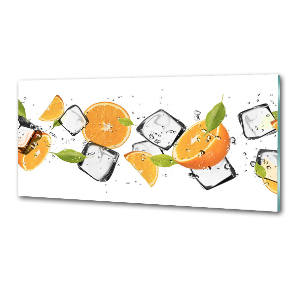 Panneau crédence cuisine Oranges avec glace
