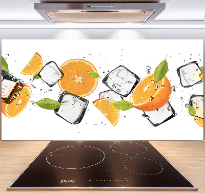 Panneau crédence cuisine Oranges avec glace