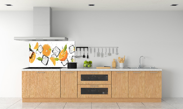Panneau crédence cuisine Oranges avec glace
