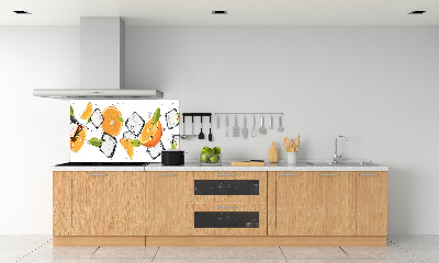 Panneau crédence cuisine Oranges avec glace