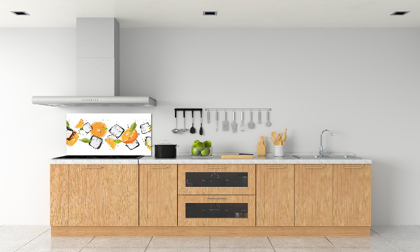 Panneau crédence cuisine Oranges avec glace