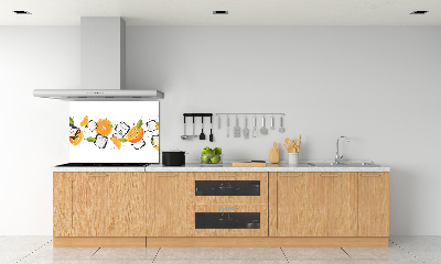 Panneau crédence cuisine Oranges avec glace