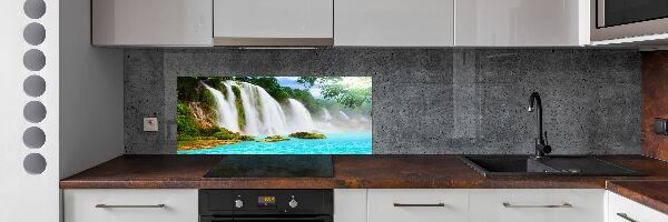 Crédence en verre avec motif Chute d'eau