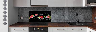 Crédence en verre avec motif Fraises et eau