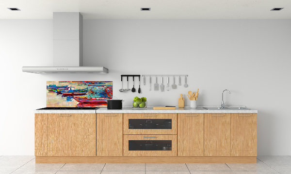 Verre pour crédence Bateaux colorés