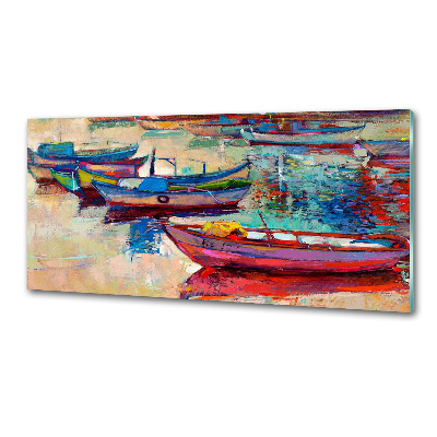 Verre pour crédence Bateaux colorés