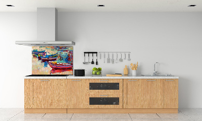 Verre pour crédence Bateaux colorés