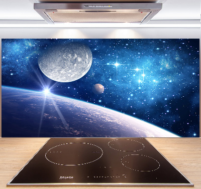 Crédence cuisine en verre Lune