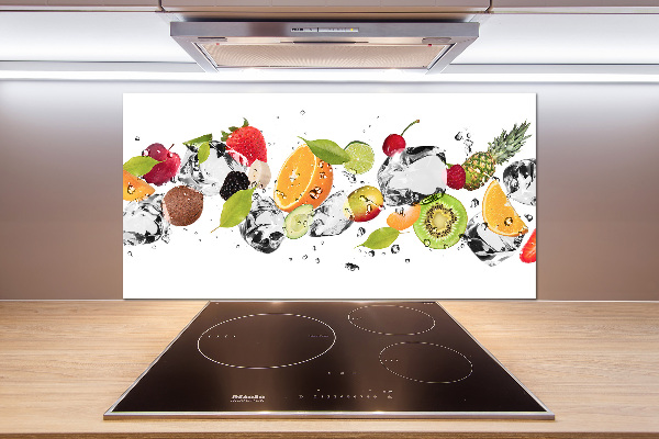 Crédence en verre avec motif Fruits et eau