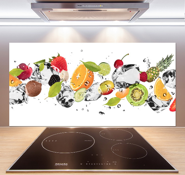 Crédence en verre avec motif Fruits et eau