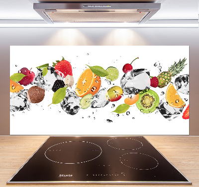 Crédence en verre avec motif Fruits et eau