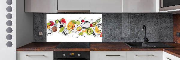 Crédence en verre avec motif Fruits et eau