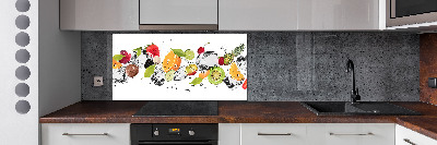 Crédence en verre avec motif Fruits et eau