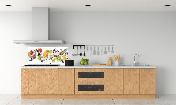 Crédence en verre avec motif Fruits et eau