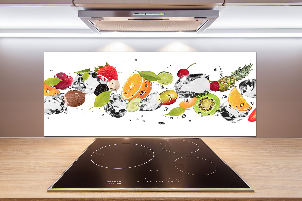 Crédence en verre avec motif Fruits et eau
