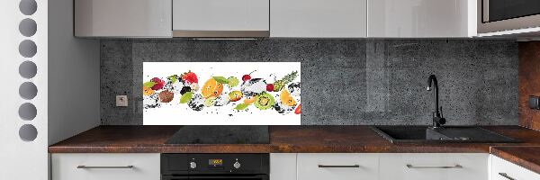 Crédence en verre avec motif Fruits et eau