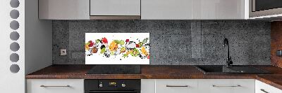 Crédence en verre avec motif Fruits et eau