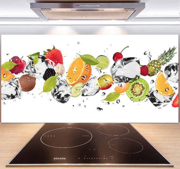 Crédence en verre avec motif Fruits et eau
