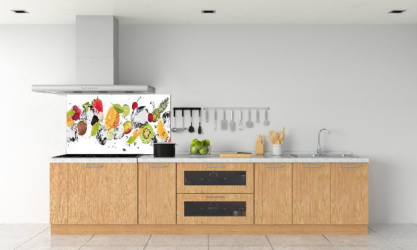 Crédence en verre avec motif Fruits et eau