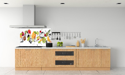 Crédence en verre avec motif Fruits et eau