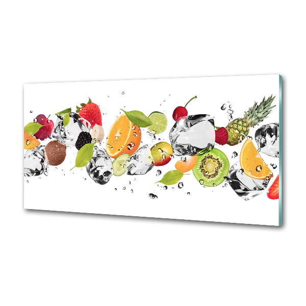 Crédence en verre avec motif Fruits et eau