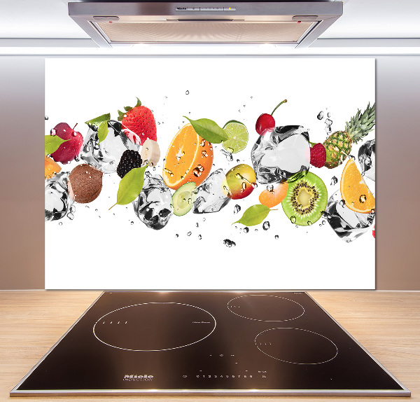 Crédence en verre avec motif Fruits et eau