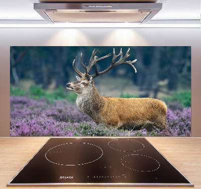 Crédence de cuisine en verre Cerf dans la lavande
