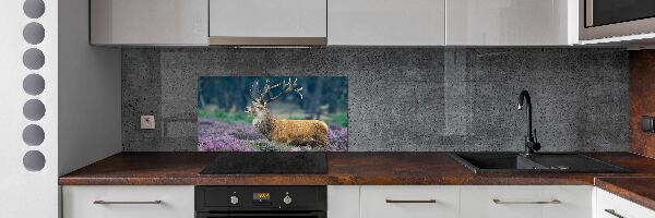 Crédence de cuisine en verre Cerf dans la lavande