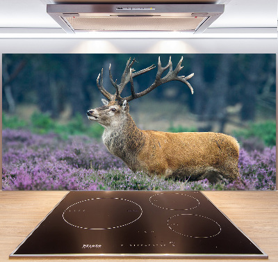 Crédence de cuisine en verre Cerf dans la lavande