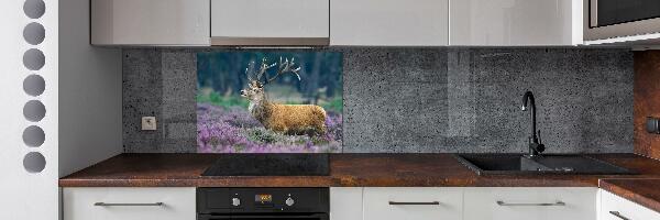 Crédence de cuisine en verre Cerf dans la lavande