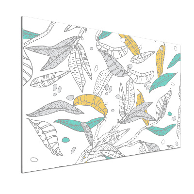 Crédence cuisine en verre Feuilles colorées