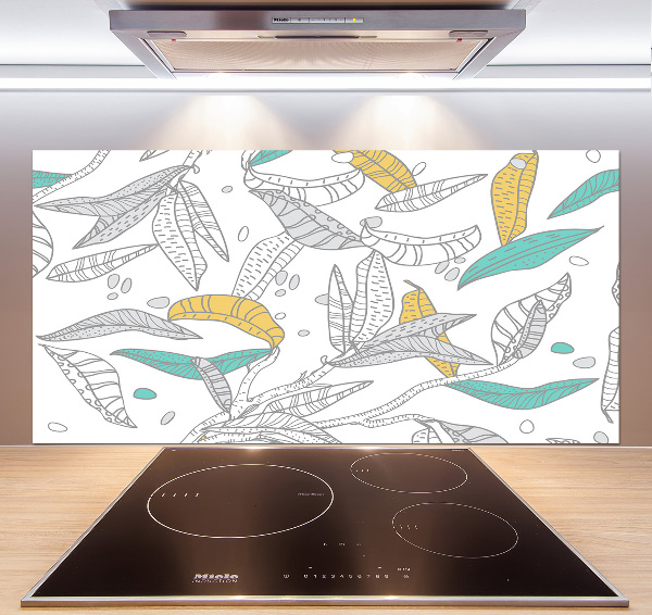 Crédence cuisine en verre Feuilles colorées