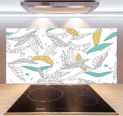 Crédence cuisine en verre Feuilles colorées