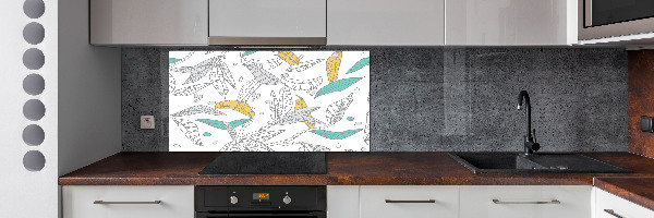 Crédence cuisine en verre Feuilles colorées