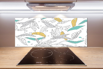 Crédence cuisine en verre Feuilles colorées