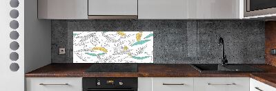 Crédence cuisine en verre Feuilles colorées
