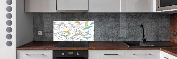 Crédence cuisine en verre Feuilles colorées