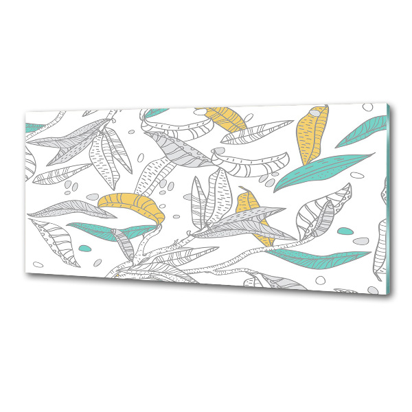 Crédence cuisine en verre Feuilles colorées