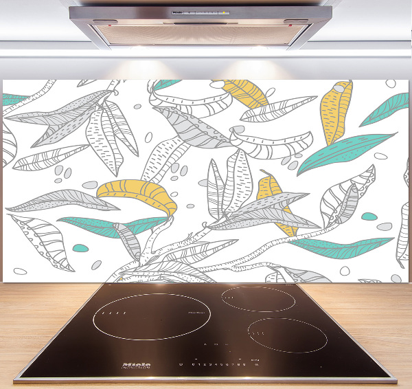 Crédence cuisine en verre Feuilles colorées