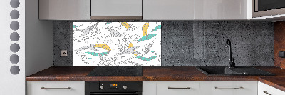 Crédence cuisine en verre Feuilles colorées