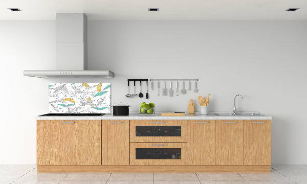 Crédence cuisine en verre Feuilles colorées