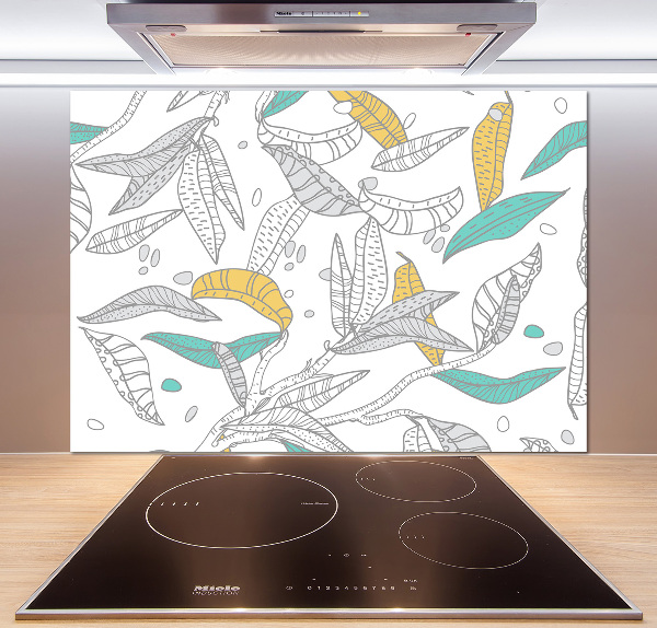 Crédence cuisine en verre Feuilles colorées