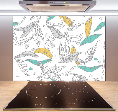 Crédence cuisine en verre Feuilles colorées