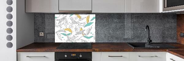 Crédence cuisine en verre Feuilles colorées