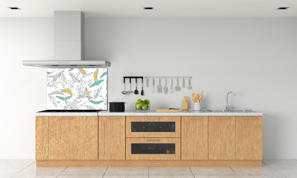 Crédence cuisine en verre Feuilles colorées