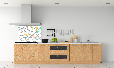 Crédence cuisine en verre Feuilles colorées