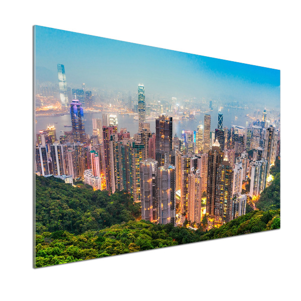 Crédence en verre avec motif Hong Kong