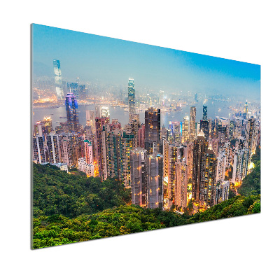 Crédence en verre avec motif Hong Kong